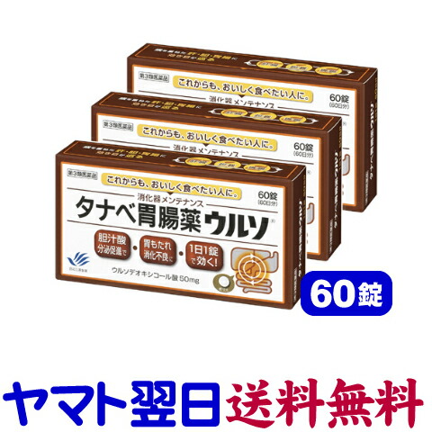 【第3類飲み薬】タナベのウルソ 胃の腑薬 60錠 ×3個仕掛ける
