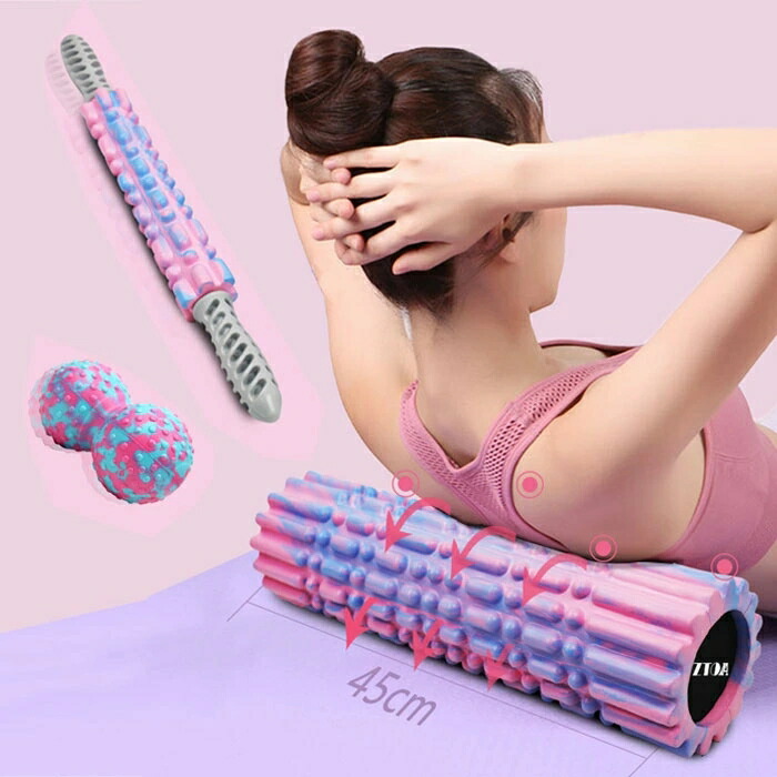 フォームローラー 筋膜リリース 3点セット ストレッチローラー マッサージボール 腰痛 肩こり 解消グッズ ストレッチポール ヨガ 筋膜はがし 筋膜 グリッド トリガー ホーム ローラー ポイント フォームローラー 筋膜リリース ローラー 3点セット ヨガポール ストレッチ