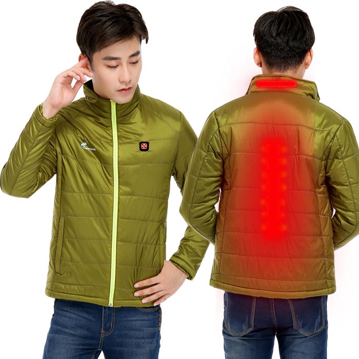 電熱ジャケット USB加熱 電熱服 電熱ウェア ヒーター内蔵 暖房服 ヒートジャケット 作業服 コート ヒーター付き 温度3段階調整 秋冬用 バイク防寒 即暖 極暖 アウトドア|ジョルノ