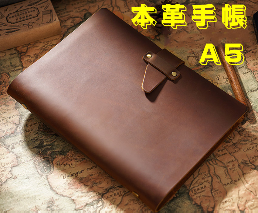 楽天市場】システム手帳 本革ノート 日記帳クレイジーホース