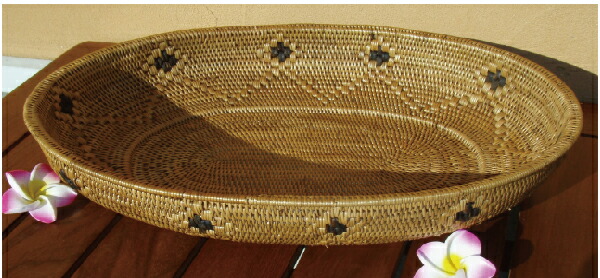 楽天市場】秋田県角館イタヤ細工 イタヤ手提げかご 斜め網代編み 大