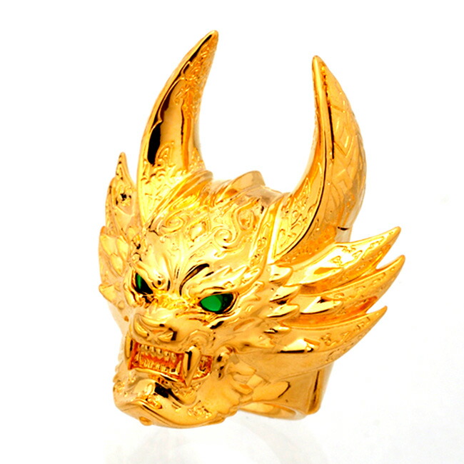 牙狼 GARO ガロ 黄金騎士GAROリング 鋼牙 ver. Goldメッキ ver. JAP工房 純正 正規ライセンス gr18g2gp｜Ｇ.Ｉ.Ｒ.