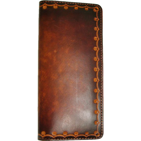 長財布 革 日本製 牛革 ハンドメイド ロングウォレット ぼかし染め スタンピング wl320 名入れ メンズ プレゼント ホワイトデー