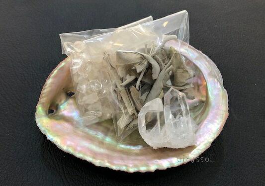 アーカンソー州産水晶クラスター付き 浄化セットＢ！