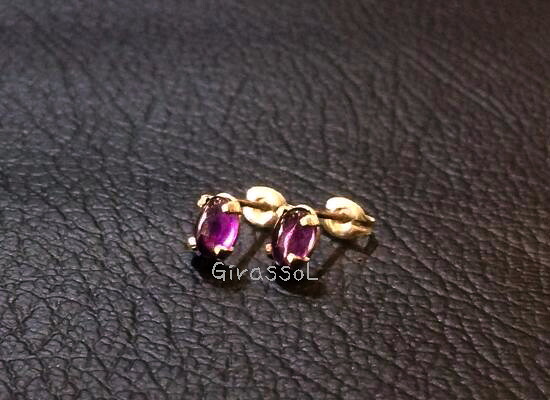アメシスト OV6×4mm SV925ピアス