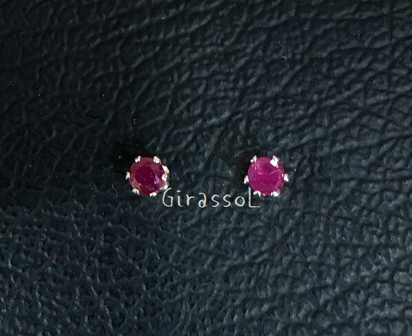 ルビー RDCT3mm SV925ピアス