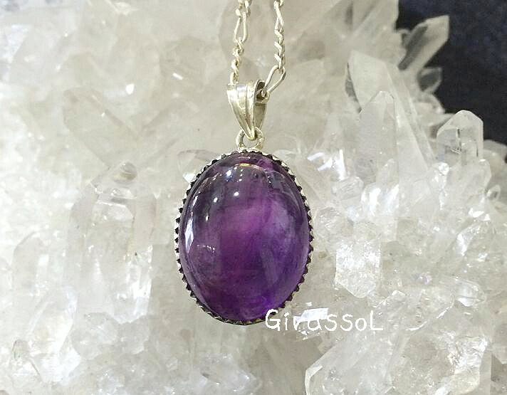 アメシスト OV24×19mm ペンダントトップ