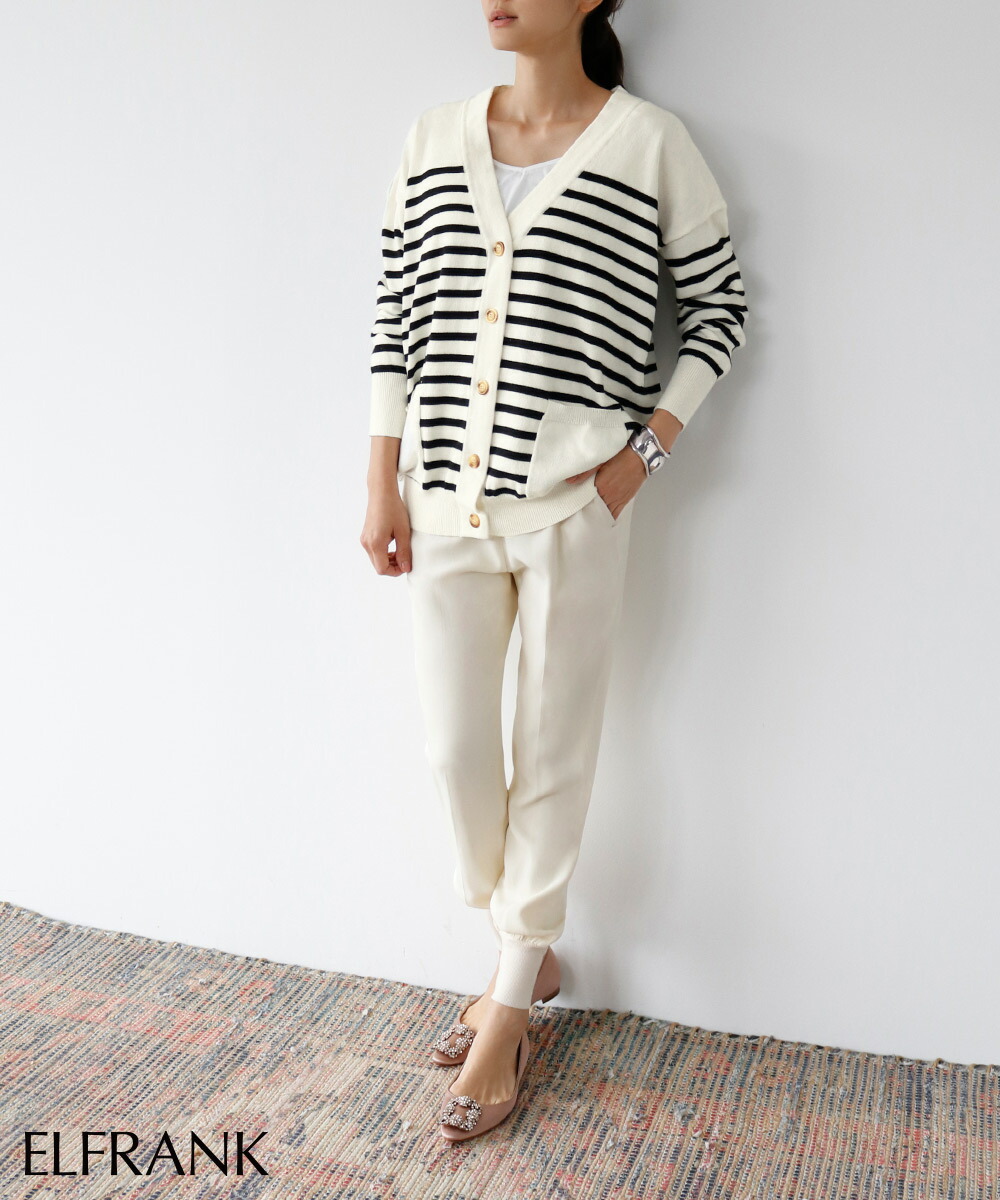 4792円 本日限定クーポン利用で カーディガン レディース 秋冬 ニット ニットカーディガン アウター ゆったり トップス 女性用 ファッション 可愛い かわいい 代 30代 40代 50代 袖付き 袖あり 長袖 シンプル 大きめ 大きい オフィス フォーマル ボーダー 秋 冬