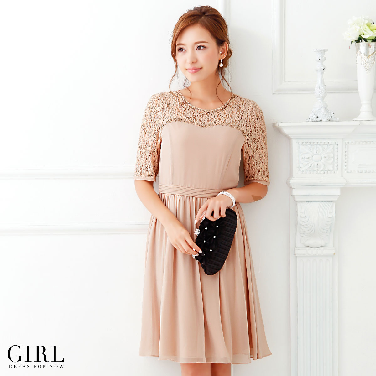 楽天市場 2732円 本日18 24時までクーポン利用で アウトレット 結婚式 ワンピース パーティードレス 大きいサイズ 袖あり レース ネイビー 袖レース 小さいサイズ お呼ばれ 他と被らない ワンピースドレス 結婚式 ワンピース パーティドレス 結婚式ドレス 半袖