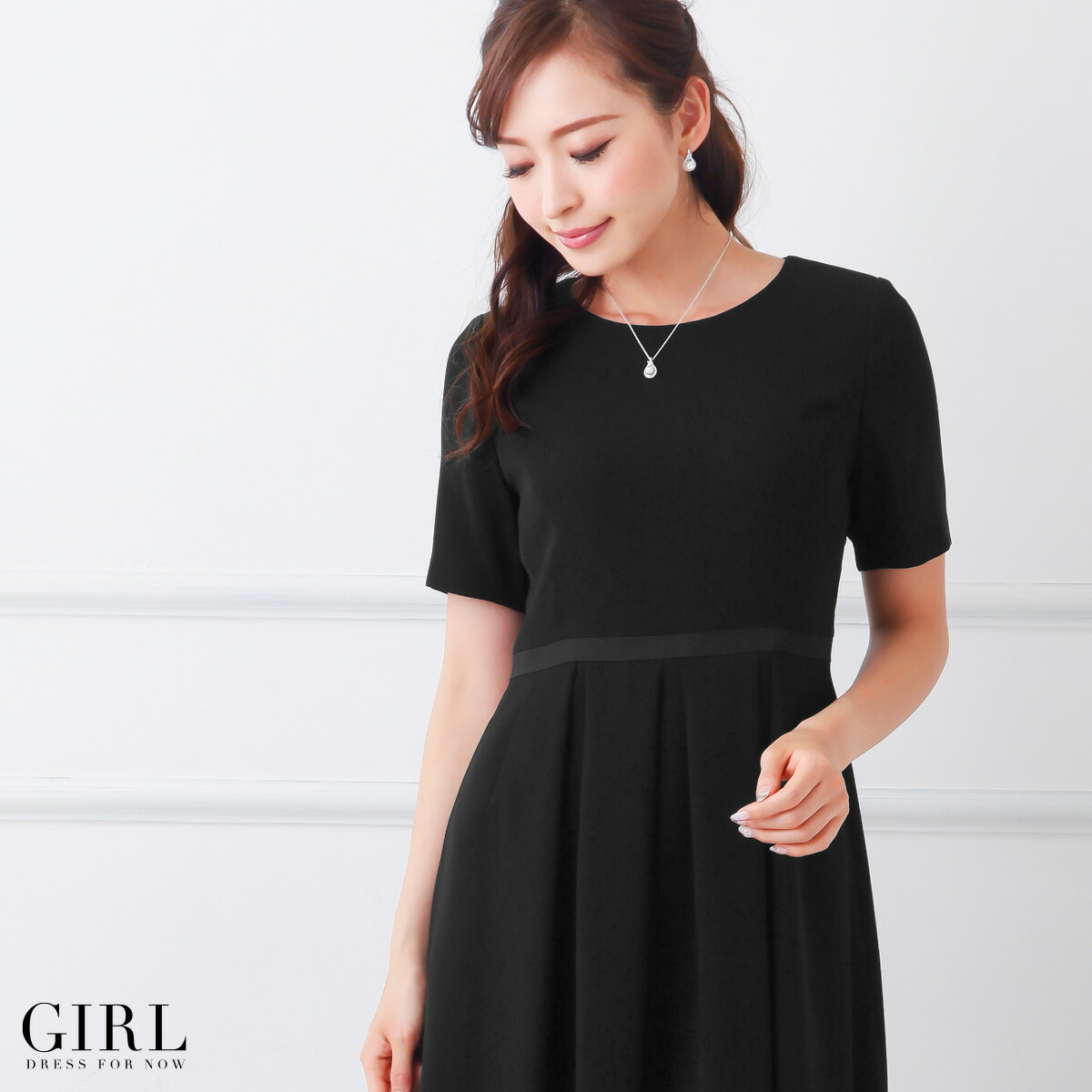 short sleeve black dress for funeral