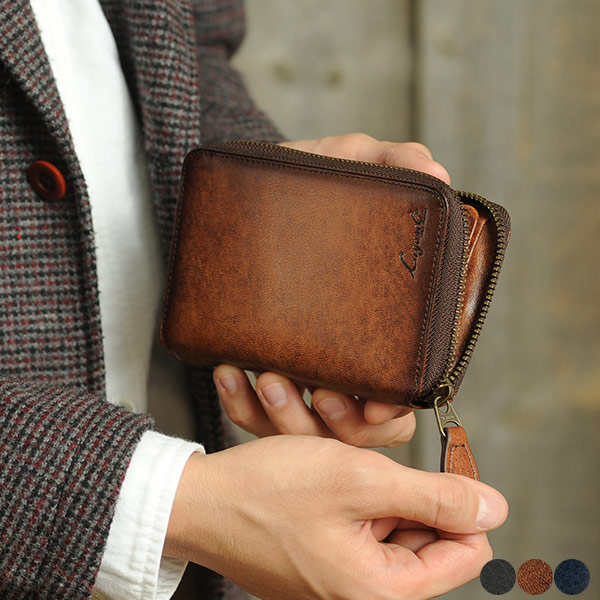 楽天市場 青木鞄 二つ折り財布 ラウンドファスナー メンズ 本革 Lugard G 3 ラッピング対応 メッセージカード対応 メンズ 大容量 カード たくさん 入る ポケット レザー 財布 Box型小銭入れ コンパクト 小さめ あす楽 Uminecco ウミネッコ