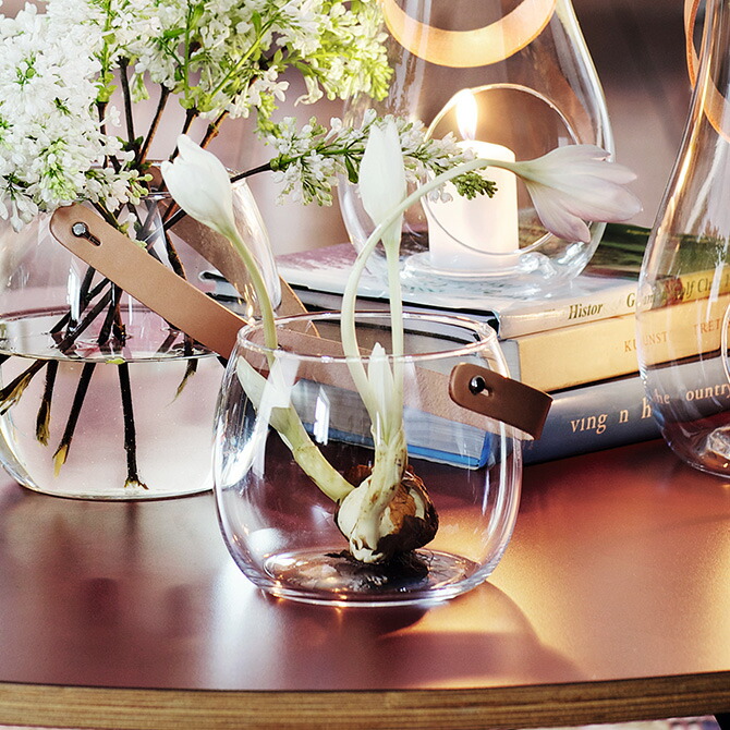 楽天市場】【送料無料】ホルムガード ガラスポットH12cm レザー