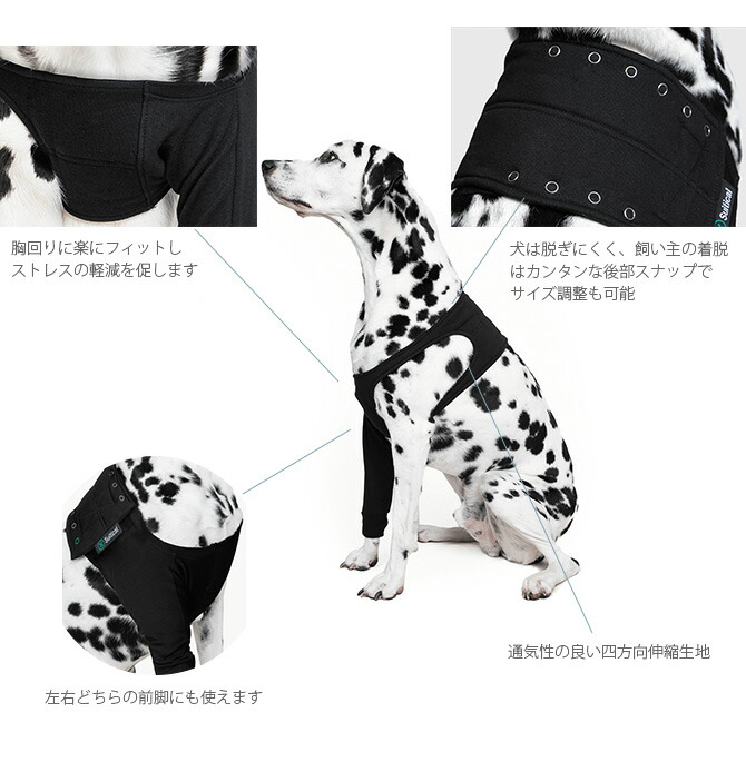 Suitical スーティカル リカバリー スリーブ Xxxs メッセージカード対応 犬 サポーター 保護服 前脚用 皮膚疾患 エリザベスカラー 犬の服 伸縮 小型犬 Sermus Es