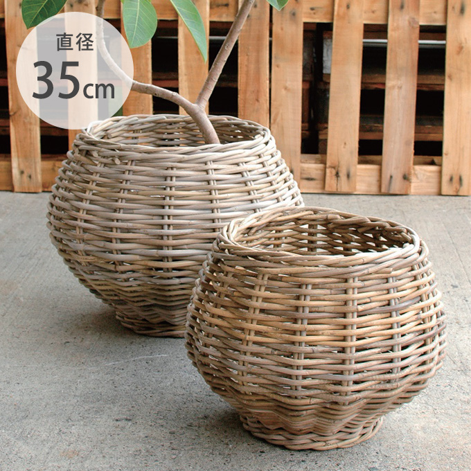 本物品質の 昭和レトロ 馬型 ラタンバスケット 藤籠 花かご 鉢カバー