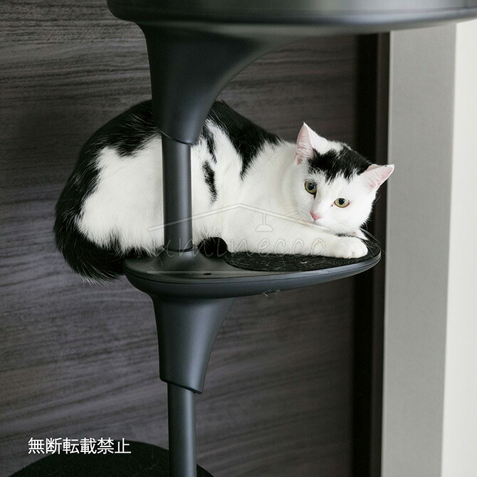 キャットタワー 突っ張り 猫 おしゃれ シンプルデザイン 白黒インテリア 高さ調節可能 多頭飼い キャットツリー 運動不足解消　OPPO オッポ キャットフォレスト 2　【メッセージカード対応】