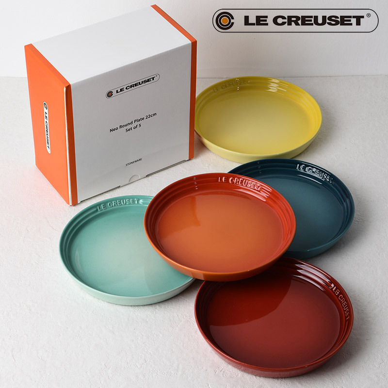 楽天市場】Le Creuset ル・クルーゼ ネオラウンドプレート 17cm 5枚 