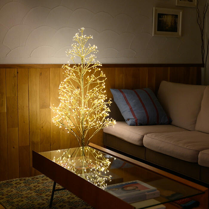 Another Garden アナザーガーデン GOLDY イルミネーションツリー 高さ120cm 【メッセージカード対応】 イルミネーション ツリー LED おしゃれ インテリア オブジェ リビング 玄関 装飾 室内画像