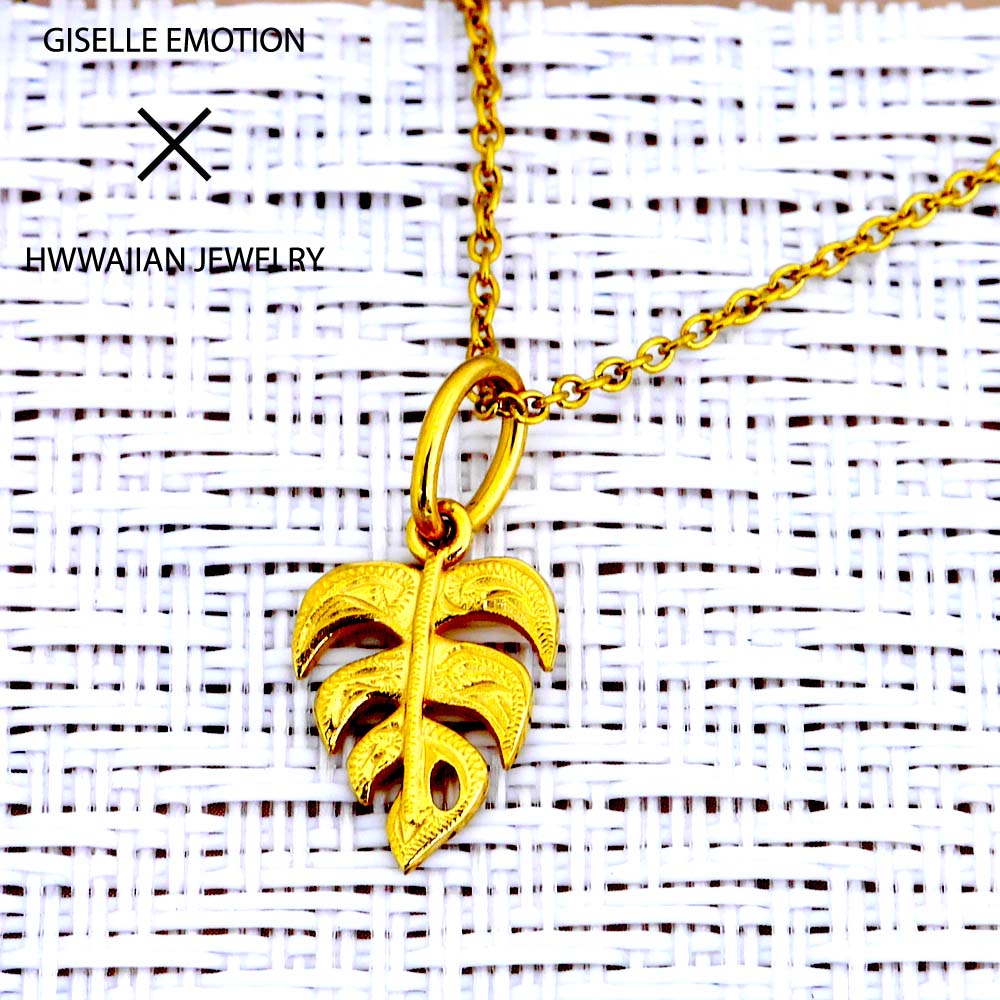 ハワイアンジュエリー ネックレス モンステラ チェーン付き メンズ ハワイ ペア カップル ステンレス アレルギーフリー 小豆チェーン お揃い プレゼント 人気 レディース シルバー ゴールド シルバー単品 メーカー希望小売価格はメー Workingup Com Ec