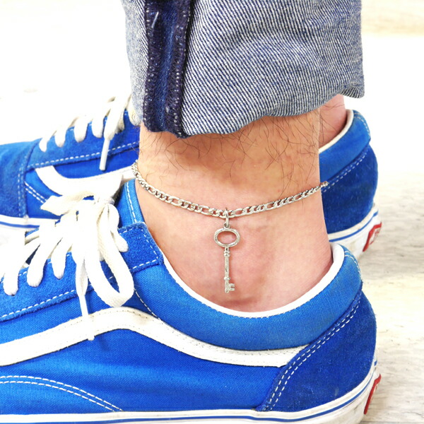 ゆうパケット送料無料 ハワイアンモチーフ ペアアンクレット キー 付けっぱなし メンズ ハワイアンジュエリー ペア カップル ステンレス アレルギーフリー ペアアクセサリー お揃い プレゼント 人気 レディース シルバー ゴールド Sermus Es