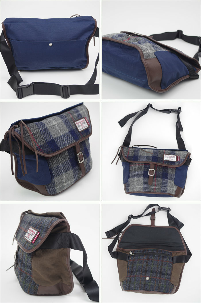 Z Green Harris Tweed Messenger Bag Shoulder Men S 17015600 Harris Tweed Messenger Bag Indispensable