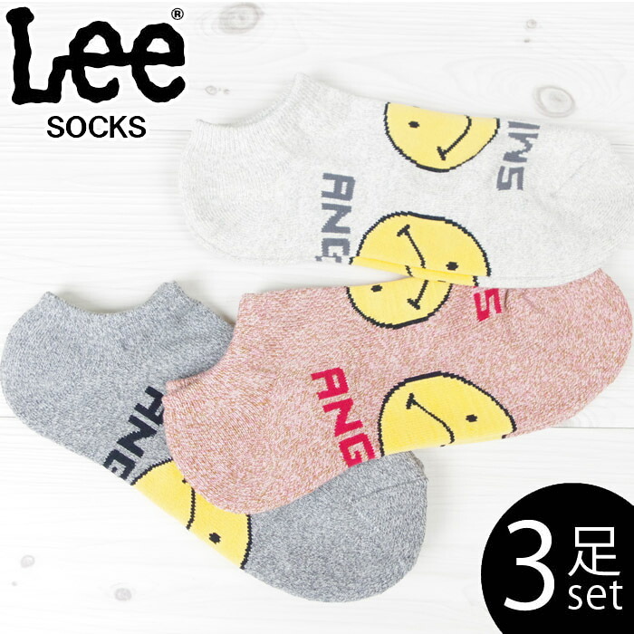 楽天市場 Lee 靴下 メンズ 3足 ソックス くるぶし スニーカーソックス 3足セット スマイリ アングリー 25 27cm リー Ac8051a326 90a メール便 Zakka Green