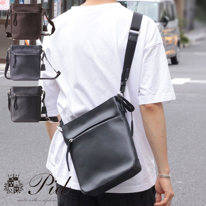 楽天市場】PID ショルダーバッグ メンズ 本革 斜めがけ 縦型 バッグ