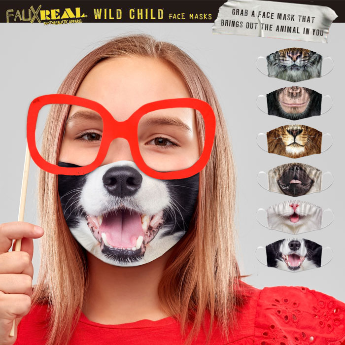 【楽天市場】アニマル フェイスマスク キッズ 子供 女の子 男の子 マスク 洗える リアル アニマルフェイス おしゃれ 布マスク 変装 仮装