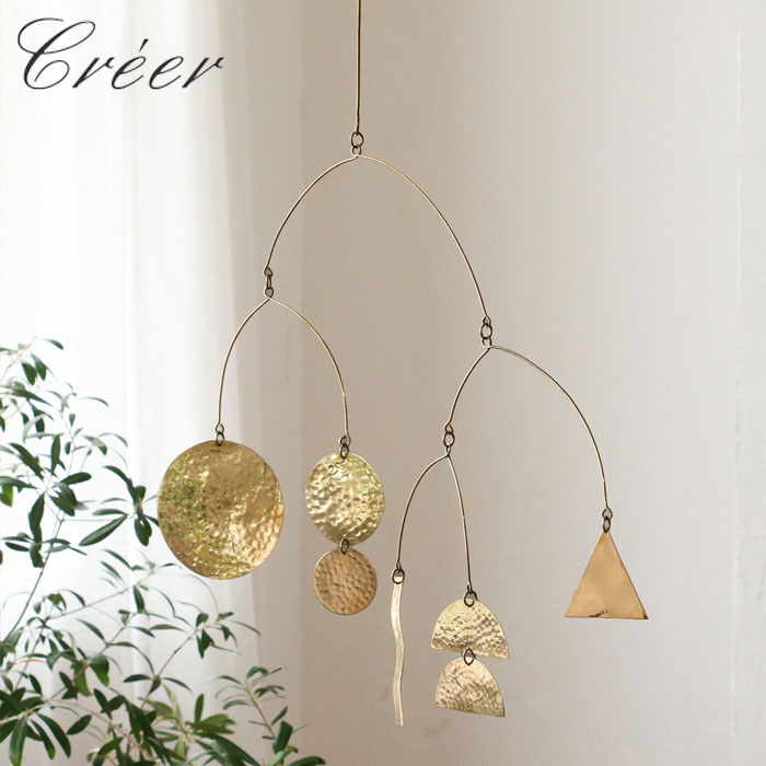 楽天市場】ブラスアレンジメント モビール 真鍮 デコレーション