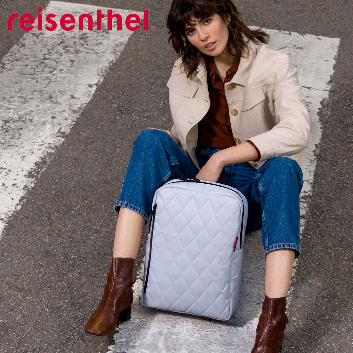 リュック レディース 通勤 ライゼンタール バッグ reisenthel CLASSIC BACKPACK M RHOMBUS 13L リュックサック バックパック 四角 ダブルファスナー 大人 仕事 ビジネスリュック ビジネスバッグ 通学 ノートパソコ｜zakka green