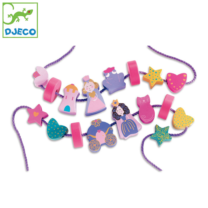 楽天市場 紐通し おもちゃ ひも通し 幼児 知育玩具 Djeco ジェコ ビーズ プリンセス キッズ 16ピース Dj 木製 ビーズ 木の おもちゃ お姫様 玩具 ベビー 赤ちゃん 子供 ギフト 誕生日 かわいい おしゃれ プレゼント 女の子 Zakka Green