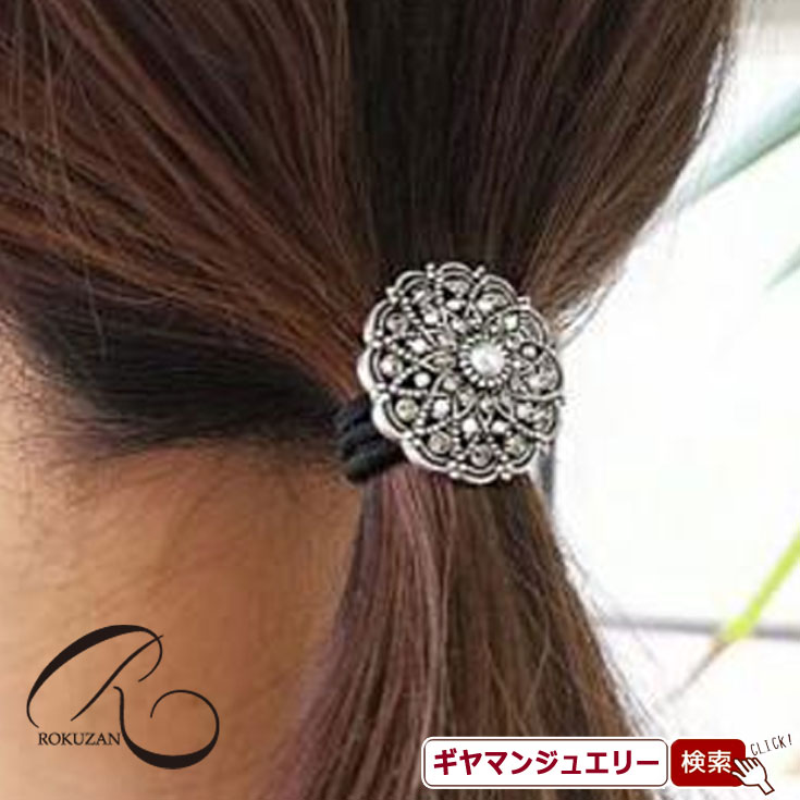 【碌山】 SV　パール＆マルカジット　フラワー　ヘアアクセサリー 【碌山ジュエリー 碌山アクセサリー 碌山 ガーネット 碌山 リング 碌山 ネックレス 碌山 ブローチ 碌山 ペンダント 碌山 イヤリング 碌山 ピアス】