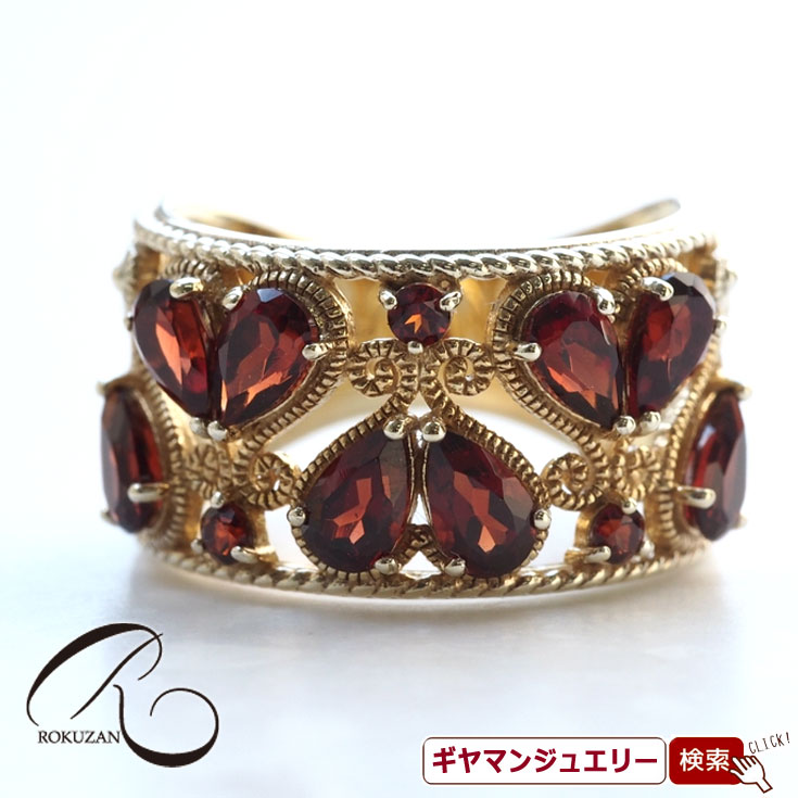 【碌山】 SV ガーネット ハートカンティーユ リング 【碌山ジュエリー 碌山アクセサリー 碌山 ガーネット 碌山 リング 碌山 ネックレス 碌山 ブローチ 碌山 ペンダント 碌山 イヤリング 碌山 ピアス】