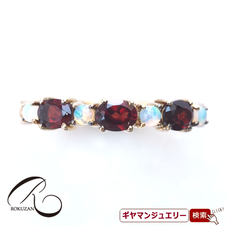 【碌山】 SV ガーネット＆オパール リング 【碌山ジュエリー 碌山アクセサリー 碌山 ガーネット 碌山 リング 碌山 ネックレス 碌山 ブローチ 碌山 ペンダント 碌山 イヤリング 碌山 ピアス】