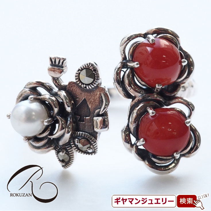 【碌山】 SV アリスの薔薇 フォークリング 【碌山ジュエリー 碌山アクセサリー 碌山 ガーネット 碌山 リング 碌山 ネックレス 碌山 ブローチ 碌山 ペンダント 碌山 イヤリング 碌山 ピアス】