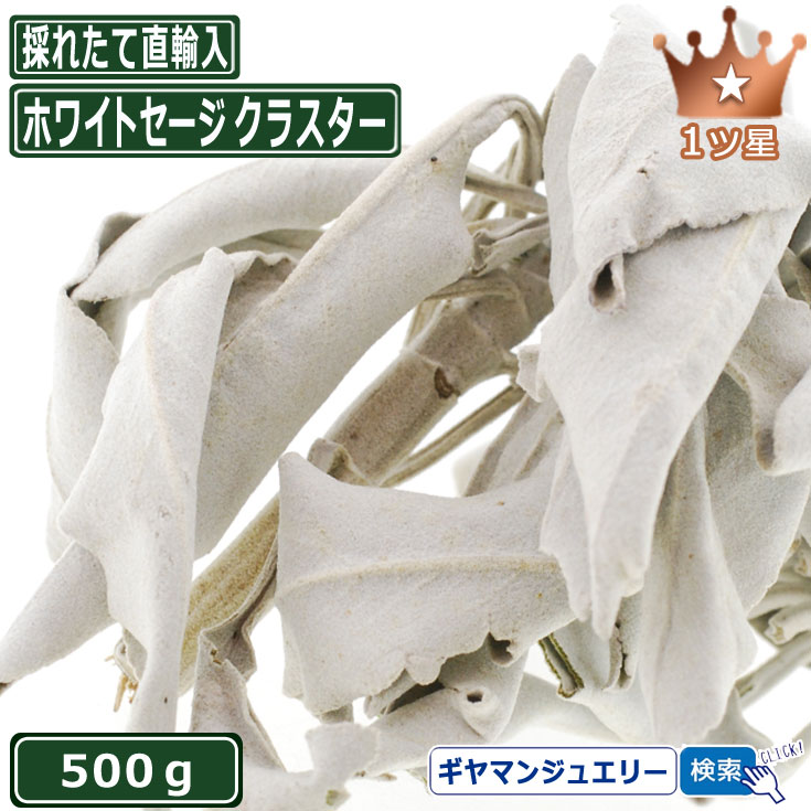 7865円 最大60%OFFクーポン ホワイトセージ クラスター 500g 1ツ星