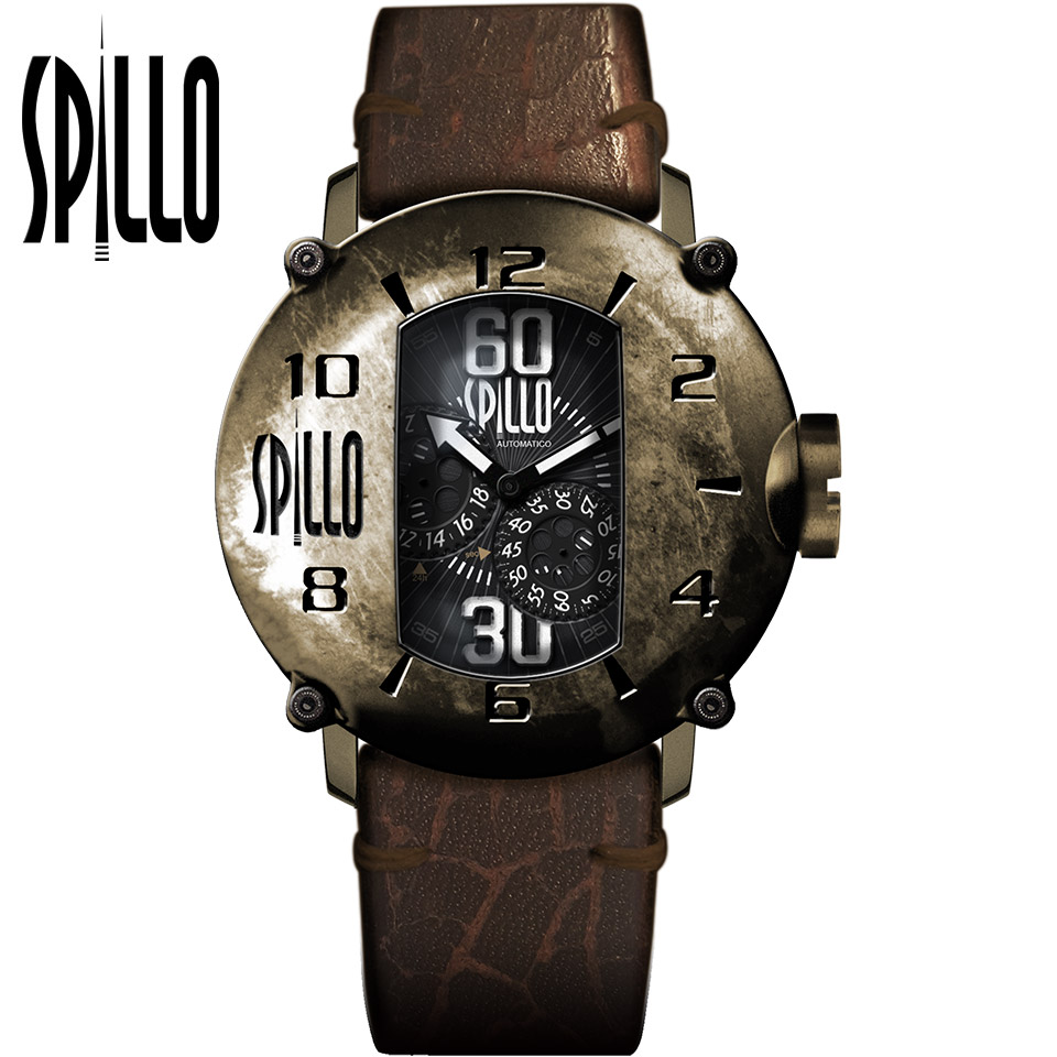 【最大2000円クーポン】 SPILLO（スピーロ）SPEED DEMON SD917KB-13BROWN ブロンズ/ブラウン イタリアンレザー メンズ機械式腕時計｜GLOBAL BRANDING