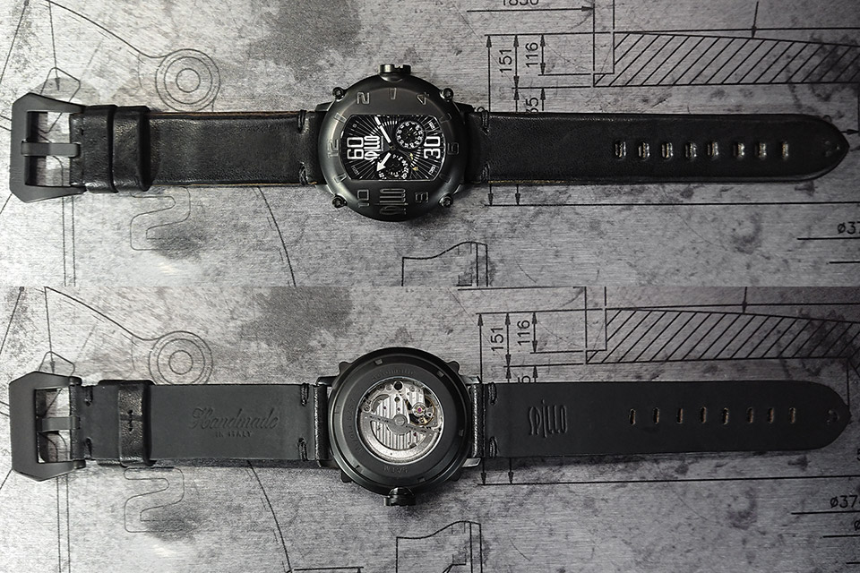 SPILLO(スピーロ)SPEED DEMON SD917KK-02BLACK マットブラック/ブラック ホースレザー メンズ機械式腕時計 SPILLO(スピーロ)SPEED DEMON SD917KK-02BLACK マットブラック/ブラック ホースレザー メンズ機械式腕時計