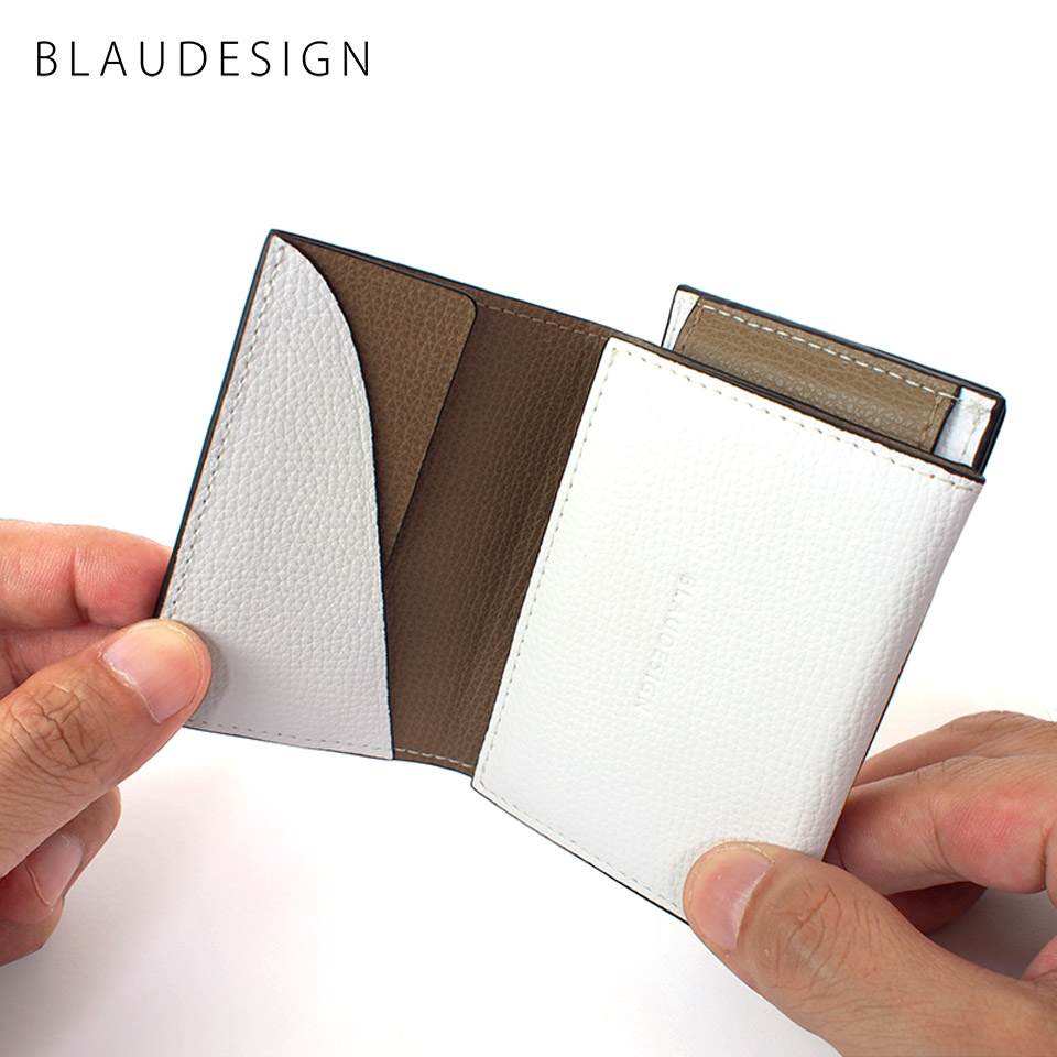 楽天市場 Blaudesign Wallet Two In One ブラウデザイン 2in1ウォレット ホワイト ライトブラウン イタリアンレザー 着脱式カードケース コインケース 世界最小クラス 小型財布 小さいサイフ キャッシュレス Global Branding