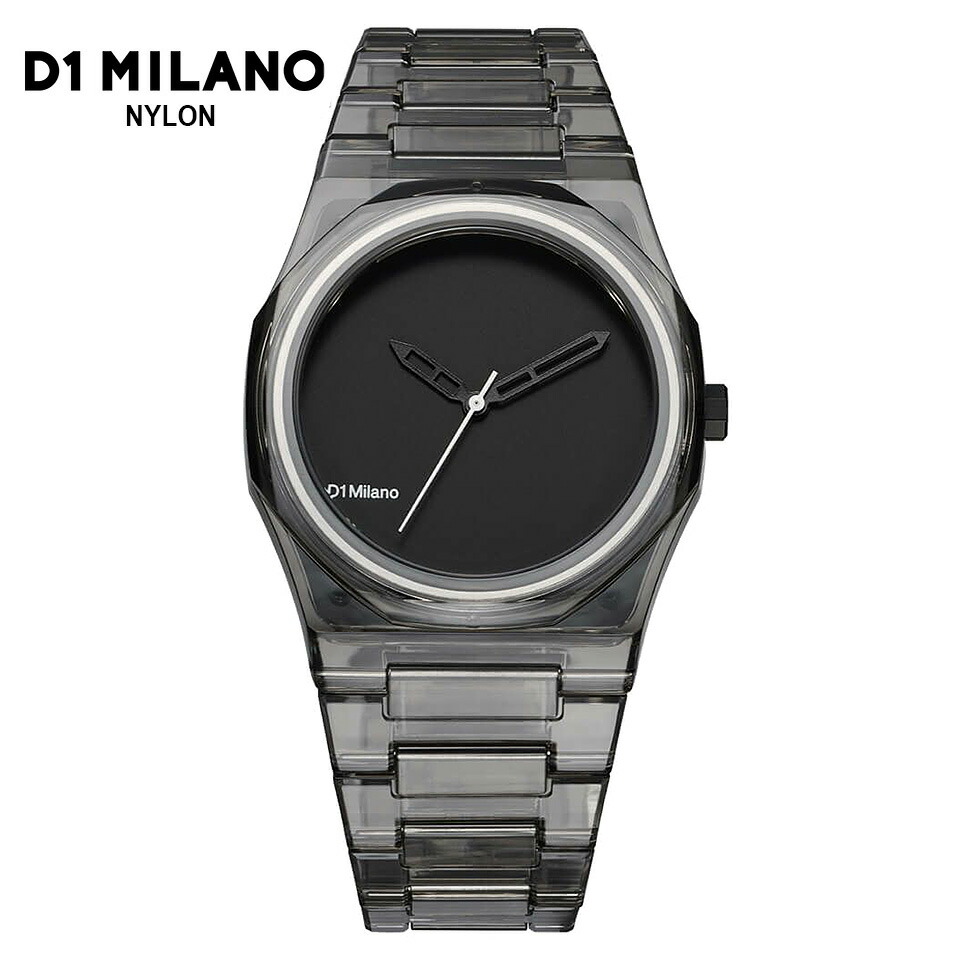 【最大2000円クーポン】 D1 MILANO NYLON NYBJ02 EXP ブラック ディーワンミラノ ナイロン 透明腕時計 クリアウォッチ 39mm ユニセックス｜GLOBAL BRANDING