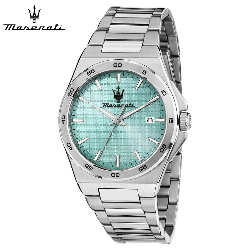 マセラティ ウォッチ ベロチタ スリム クォーツ メンズ腕時計 ライトブルー/シルバー 40mm SSブレスレット Maserati Watches VELOCIT? SLIM R8853153002