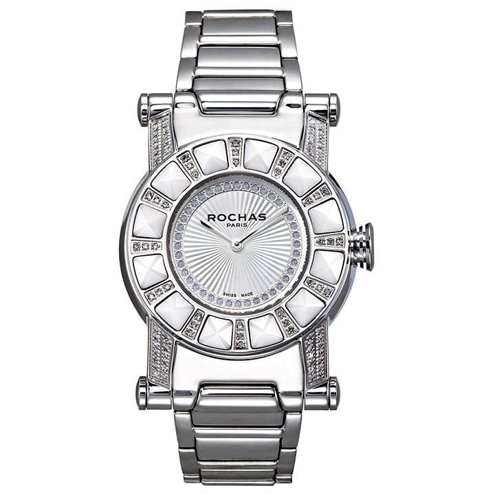 品質は非常に良い 男女兼用腕時計 世界的に有名なフランスのラグジュアリーファッションブランド スイス製 ジュエリーウォッチ Ssブレスレット ダイヤモンド シルバー Rj25 Rochas ロシャス の男女兼用腕時計 Avadf Com Br