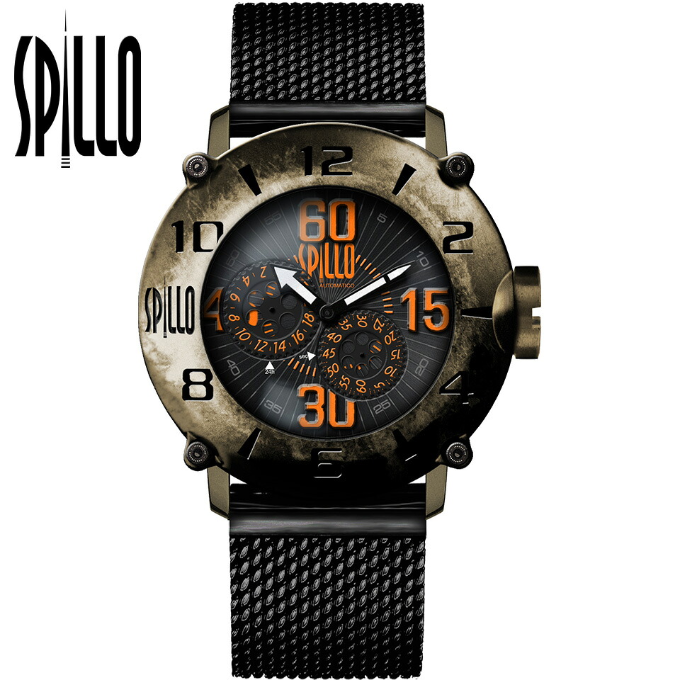 【最大2000円クーポン】 SPILLO(スピーロ)OUTLAW OL1000V6B-MK ブロンズ オレンジインデックス 自動巻き イタリア時計|GLOBAL BRANDING