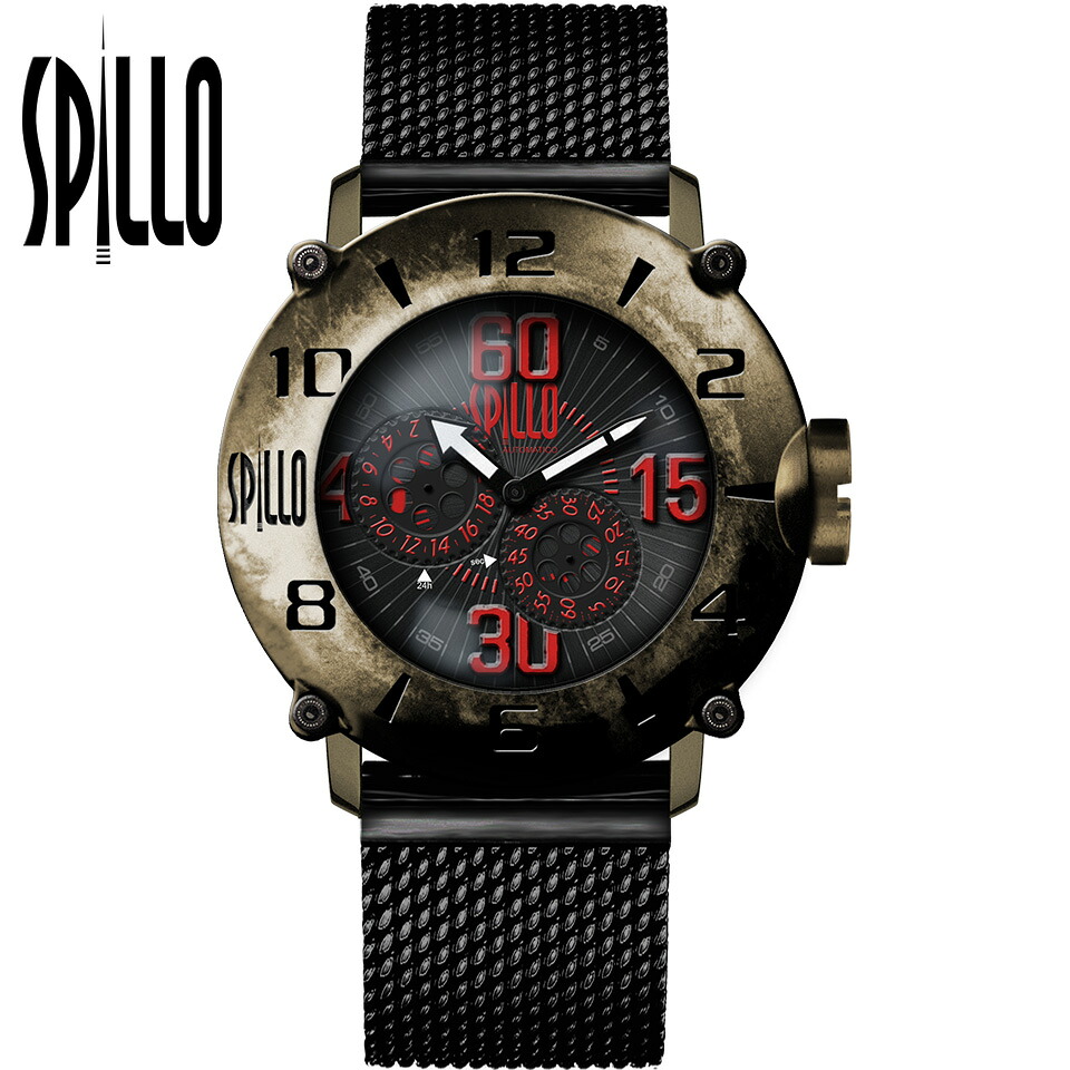 【最大2000円クーポン】 SPILLO(スピーロ)OUTLAW OLP4B-MK ブロンズ レッドインデックス 自動巻き イタリア時計|GLOBAL BRANDING