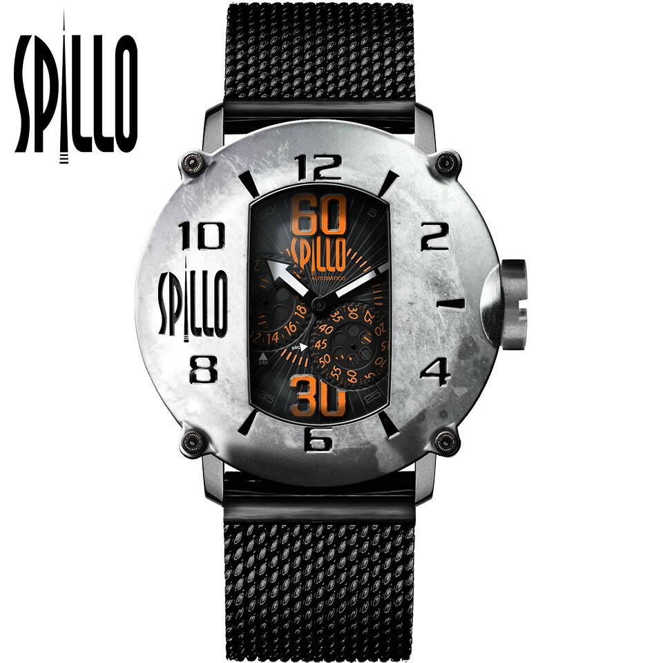 【最大限度2000円引き換え証】 SPILLO（スピーロ）SPEED DEMON SD1000V6S-MK スチール写真 オレンジ色総目録 イタリア共和国 メンズ機械類式ウォッチ