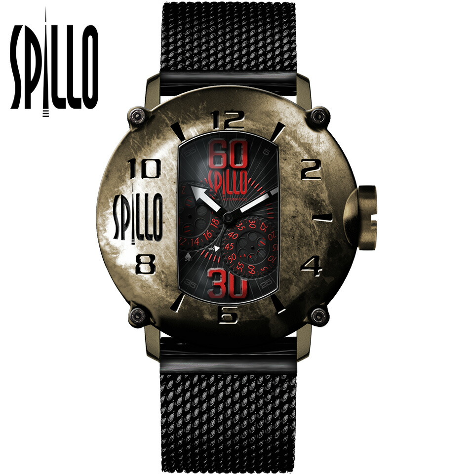 【最大2000円クーポン】 SPILLO（スピーロ）SPEED DEMON SDP4B-MK ブロンズ　レッドインデックス イタリア メンズ機械式腕時計｜GLOBAL BRANDING