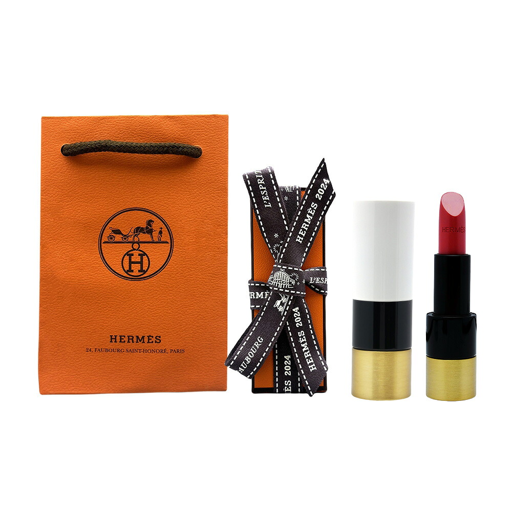 ラッピング済み リボン付き Hermes ルージュ エルメス ルージュ ア レーヴル サティネ #２１　ローズ・エピセ ショッパー付き 母の日 ギフトセット プレゼント 誕生日｜コスメ＆ビューティー店