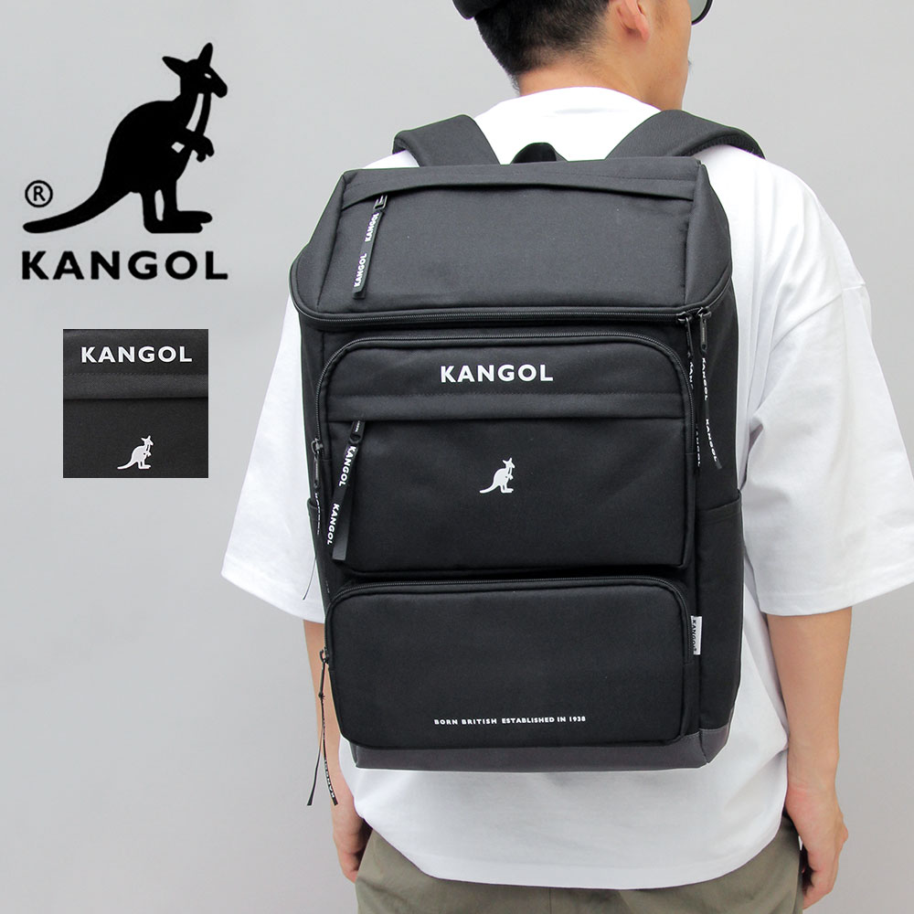 最安値に挑戦 Kangol カンゴール バックパック リュック リュックサック 鞄 かばん バッグ B4 Pc パソコン タブレット 大容量 ボックス型 メンズ レディース 学生 アウトドア シンプル カジュアル 大人 通勤 通学 ポケット 多い 黒 ブラック 女性 男性 保障できる