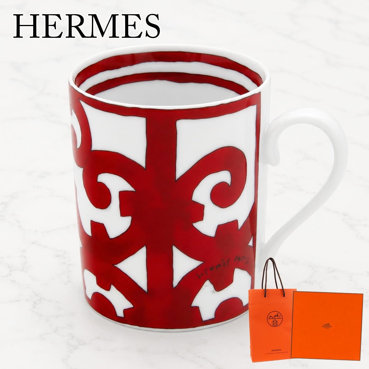 エルメス コップ HERMES マグカップ ガダルキヴィール 珈琲優勝杯 食器 ブランド名 御前上等 今めかしい 一般受け 差し上げ物 差し上げ物 011031P