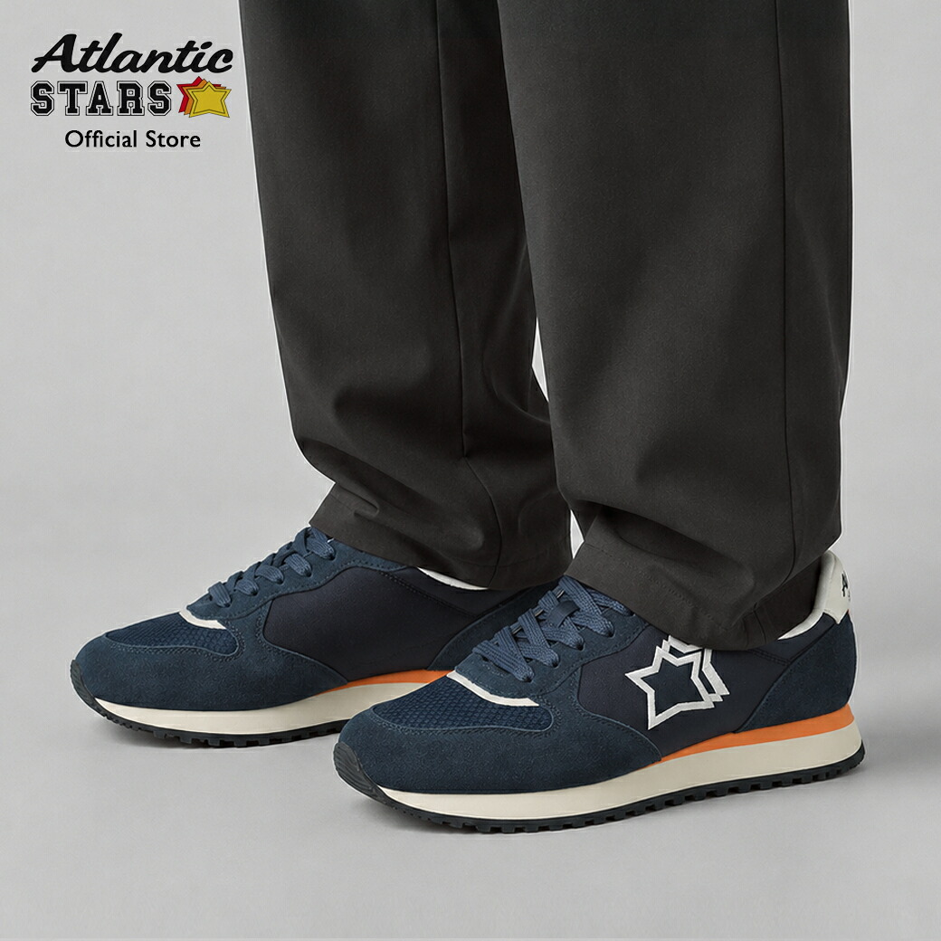 【公式】2026年春夏新作 アトランティックスターズ Atlantic STARS MENNEA メネア スニーカー メンズ 厚底 ネイビー ローカット 靴 シューズ カジュアル MINN1010-0200|AtlanticSTARS店