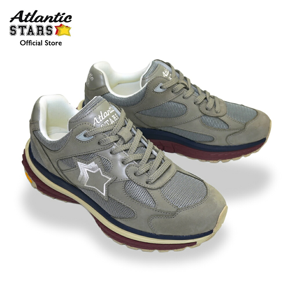 【公式】2026年秋冬新作 アトランティックスターズ Atlantic STARS VANCOUVER バンクーバー 日本限定 カラー スニーカー メンズ グレー ネイビー アイボリー ワインレッド バーガンディー 3色カラー Vibram ソール ダッド 厚底 ローカット 靴 シューズ カジュアル|AtlanticSTARS店